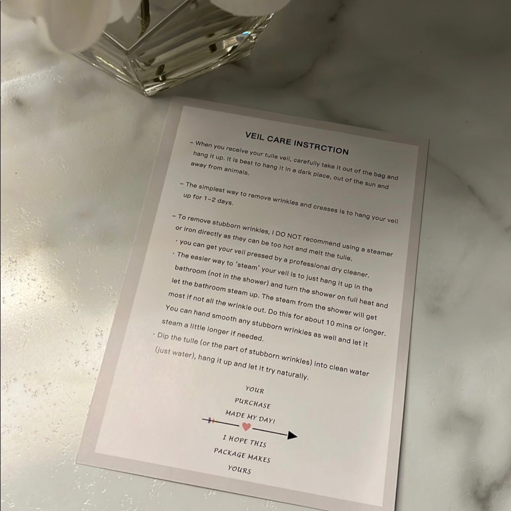 NEW Handmade White Jasmine Pearl Wedding Veil with Comb FINGERTIP - Picture 7 of 11